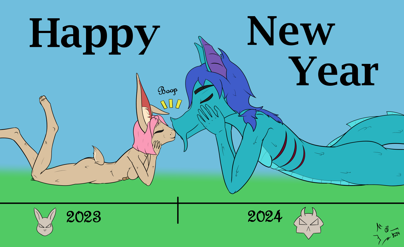Drek and Rebby new year picture